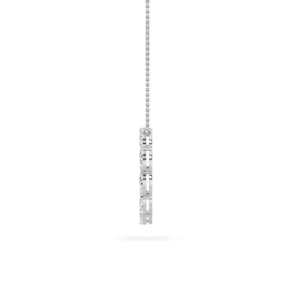 2CTW Marquise Shaped Lab Grown Diamond (F/VS) Circle Necklace in 14K Gold