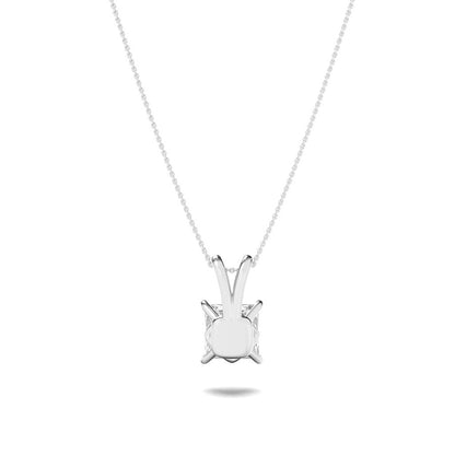 1CTW Princess Shaped Lab Grown Diamond (F/VS) Split Bale Solitaire Pendant in 14K Gold