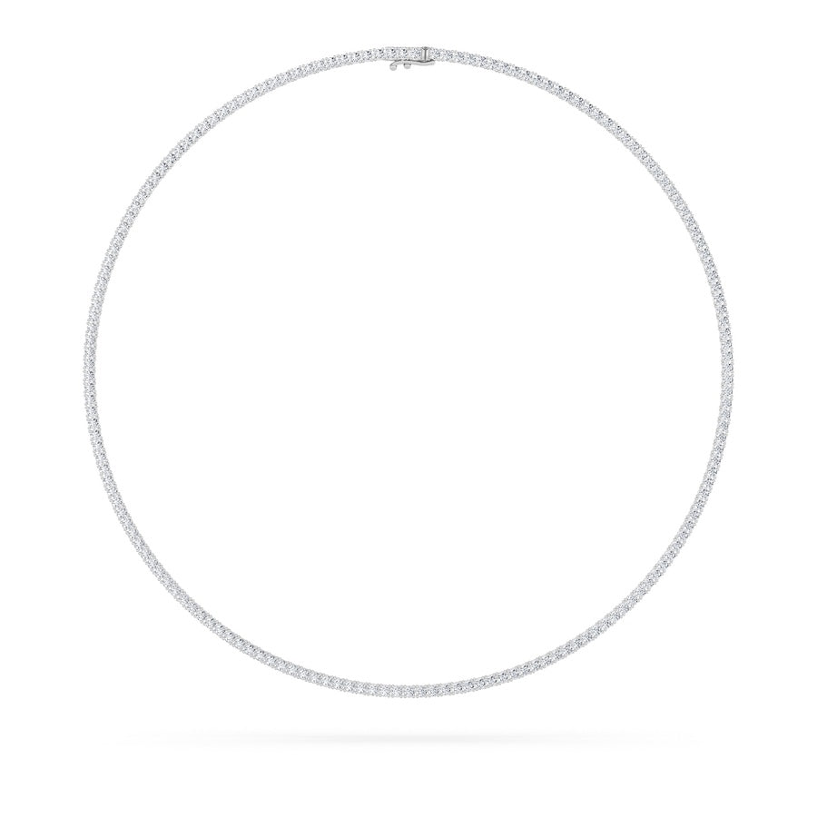 9.5CTW Round Shaped Lab Grown Diamond (F/VS) Petite Line Necklace in 14K Gold