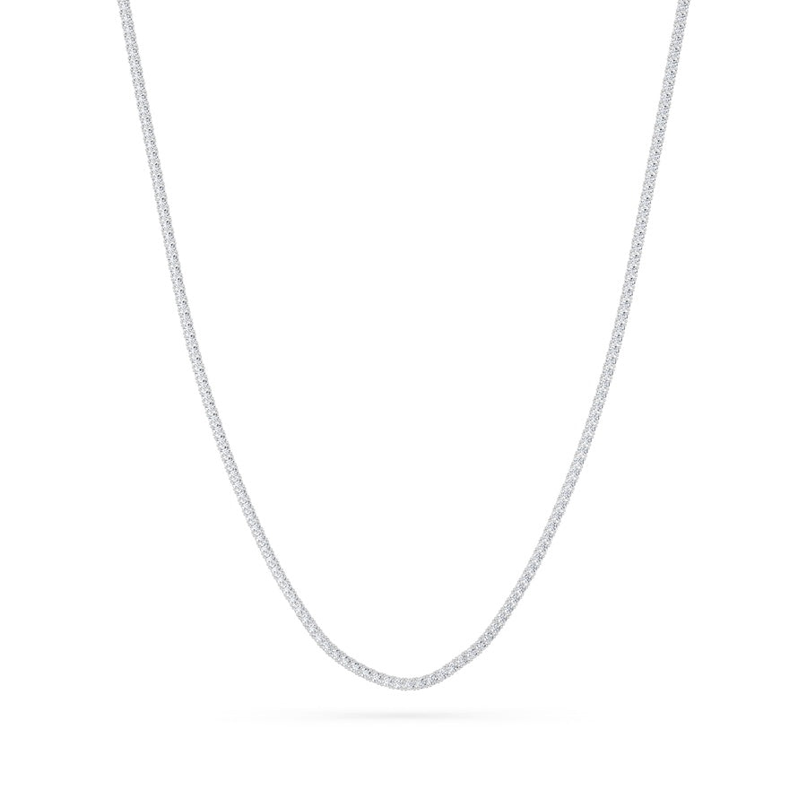 9.5CTW Round Shaped Lab Grown Diamond (F/VS) Petite Line Necklace in 14K Gold