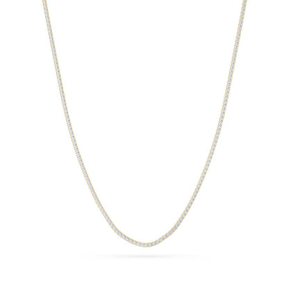 9.5CTW Round Shaped Lab Grown Diamond (F/VS) Petite Line Necklace in 14K Gold