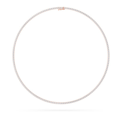 9.5CTW Round Shaped Lab Grown Diamond (F/VS) Petite Line Necklace in 14K Gold