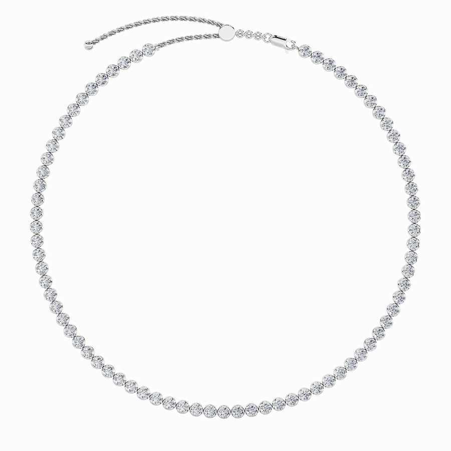 11CTW Round Shaped Lab Grown Diamond (F/VS)  Necklace in 14K Gold