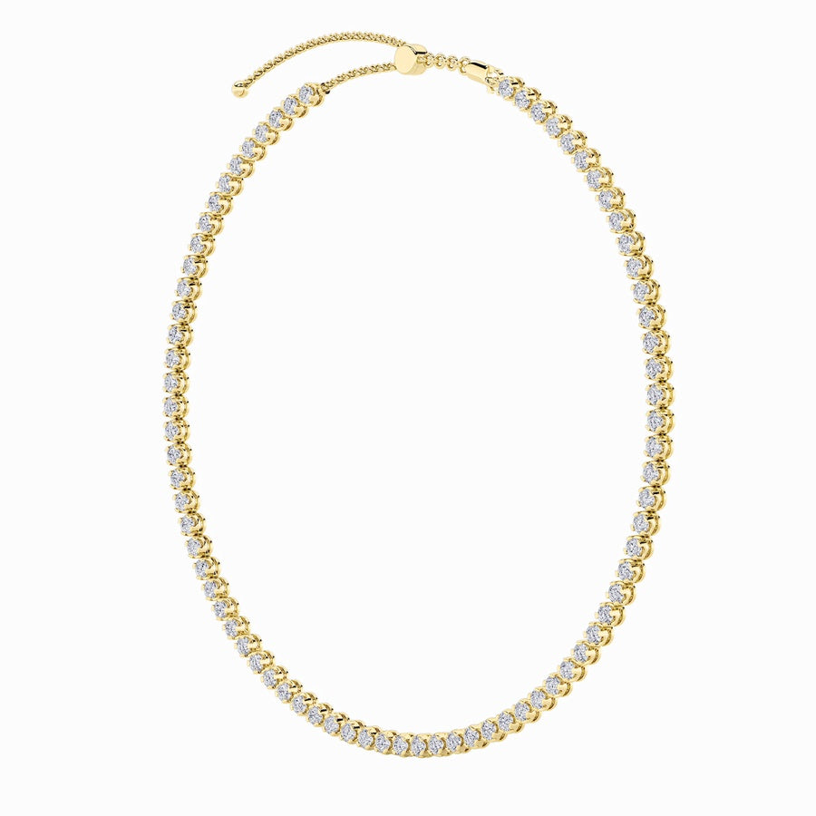 11CTW Round Shaped Lab Grown Diamond (F/VS)  Necklace in 14K Gold