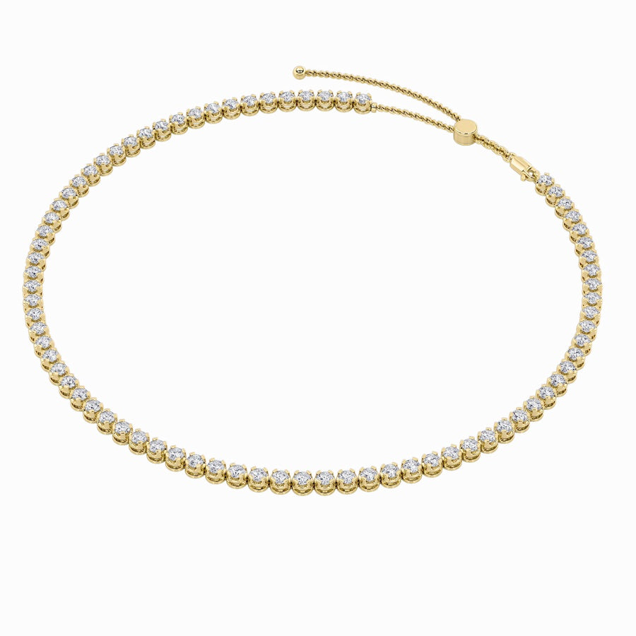11CTW Round Shaped Lab Grown Diamond (F/VS)  Necklace in 14K Gold