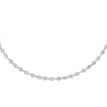10CTW Pear Shaped Lab Grown Diamond (F/VS) Necklace in 14K Gold