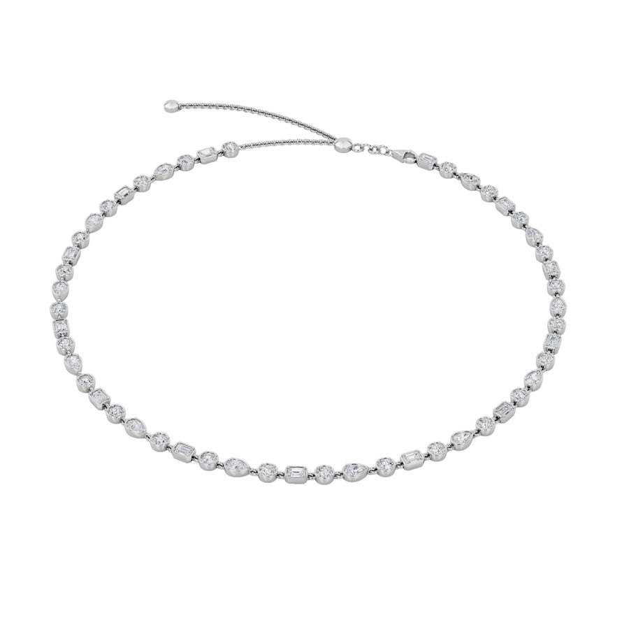 10CTW Pear Shaped Lab Grown Diamond (F/VS) Necklace in 14K Gold