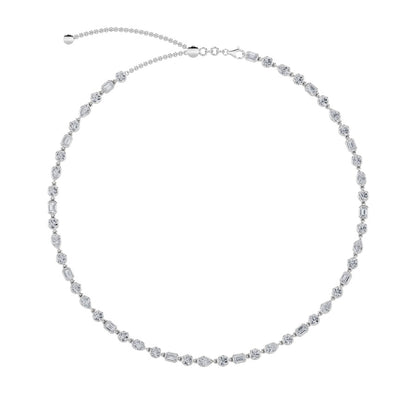 10CTW Pear Shaped Lab Grown Diamond (F/VS) Necklace in 14K Gold