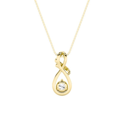 1CTW Round Shaped Lab Grown Diamond (F/VS) Solitaire Pendant in 14K Gold