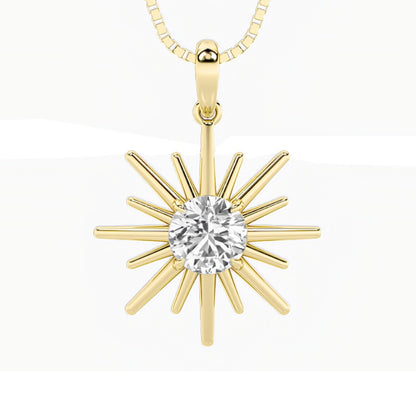 1.5CTW Round Shaped Lab Grown Diamond (F/VS) Astralis Pendant in 14K Gold