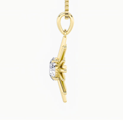 1.5CTW Round Shaped Lab Grown Diamond (F/VS) Astralis Pendant in 14K Gold