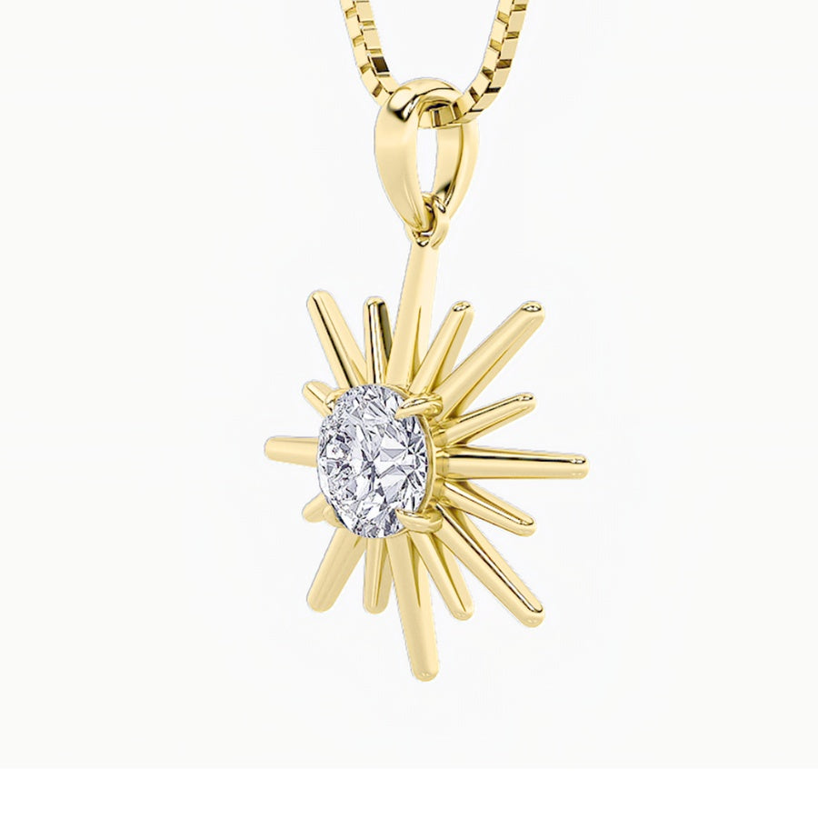 1.5CTW Round Shaped Lab Grown Diamond (F/VS) Astralis Pendant in 14K Gold