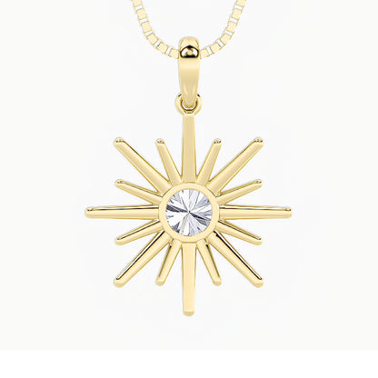 1.5CTW Round Shaped Lab Grown Diamond (F/VS) Astralis Pendant in 14K Gold