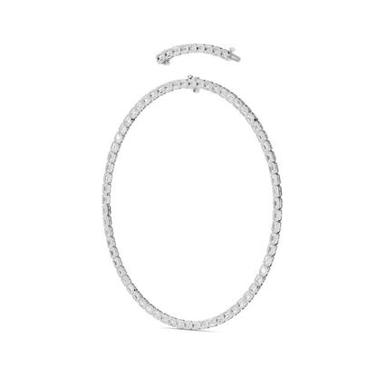 30CTW Emerald Shaped Lab Grown Diamond (F/VS ) Bezel Set Necklace in 14K Gold