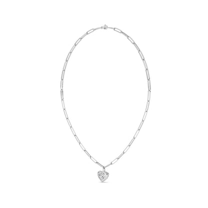 4CTW Heart Shape Lab Grown Diamond (F/VS ) Necklace in 14K Gold