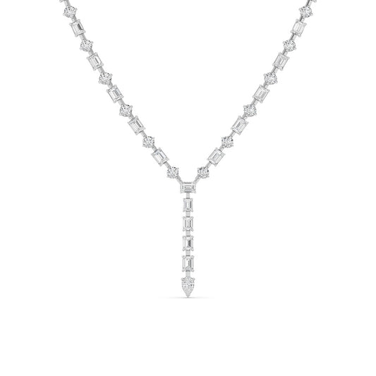 20CTW Mix Shaped Lab Grown Diamond (F/VS ) Necklace in 14K Gold