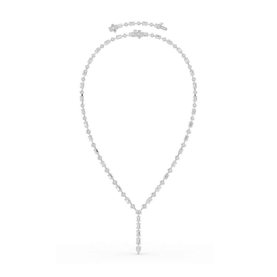 20CTW Mix Shaped Lab Grown Diamond (F/VS ) Necklace in 14K Gold