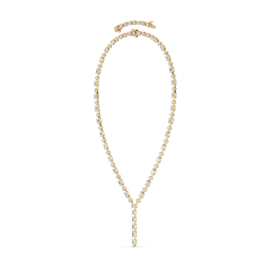 20CTW Mix Shaped Lab Grown Diamond (F/VS ) Necklace in 14K Gold