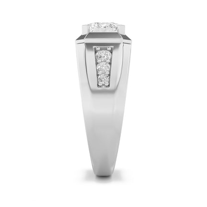 3.25CTW Emerald Shaped Lab Grown Diamond (F/VS) Ring in 14K Gold