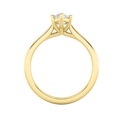 1CTW Marquise Shaped Lab Grown Diamond (F/VS) Plain Cathedral Trellis Shank Solitaire Engagement Ring in 14K Gold