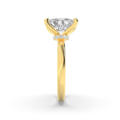1.5CTW Elongated Cushion Shaped Lab Grown Diamond (F/VS) Ring in 14K White Gold
