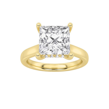 2CTW Princess Shaped Lab Grown Diamond (F/VS) Ring in 14K White Gold