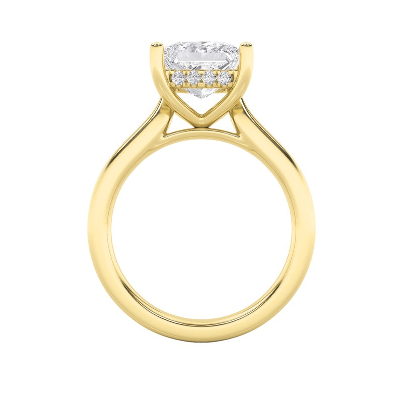 2CTW Princess Shaped Lab Grown Diamond (F/VS) Ring in 14K White Gold