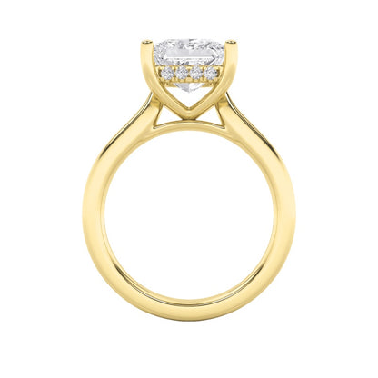 2CTW Princess Shaped Lab Grown Diamond (F/VS) Ring in 14K White Gold