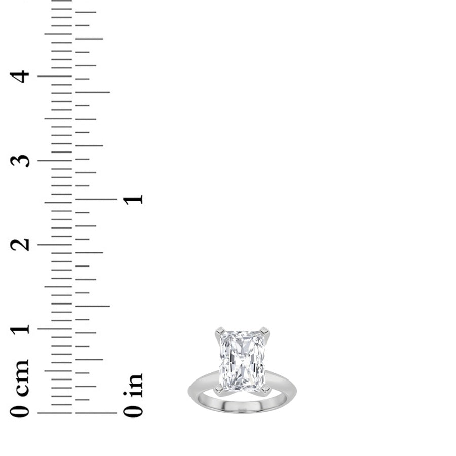 2CTW Radiant Shaped Lab Grown Diamond (F/VS) Knife Edge Shank Solitaire Engagement Ring in 14K Gold