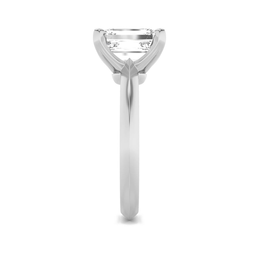 2CTW Radiant Shaped Lab Grown Diamond (F/VS) Knife Edge Shank Solitaire Engagement Ring in 14K Gold