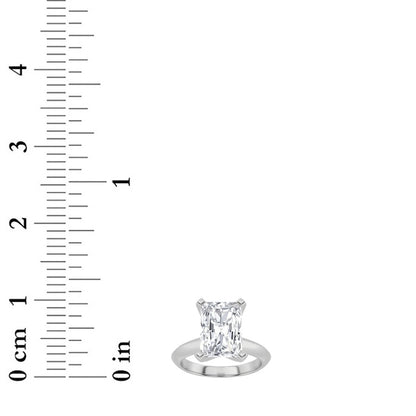 2CTW Radiant Shaped Lab Grown Diamond (F/VS) Knife Edge Shank Solitaire Engagement Ring in 14K Gold