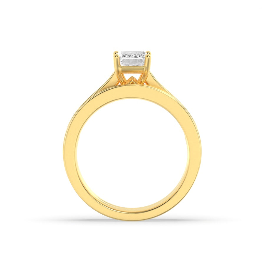 2CTW Radiant Shaped Lab Grown Diamond (G/VS) Channel Set Bridal Engagement Ring in 10K Gold