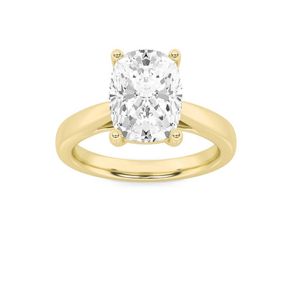 2CTW Elongated Cushion Shaped Lab Grown Diamond (G/VS) Classic Shank Solitaire Engagement Ring in 14K Gold