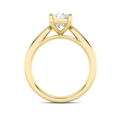 2CTW Oval Shaped Lab Grown Diamond (F/VS) Classic Shank Solitaire Engagement Ring in 14K Gold