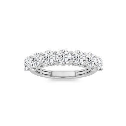 3CTW Round Shaped Lab Grown Diamond (F/VS) Seven Stone Band Ring in 14K Gold