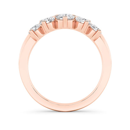 1CTW Round Shaped Lab Grown Diamond (F/VS) Fancy Contour Ring in 14K Gold