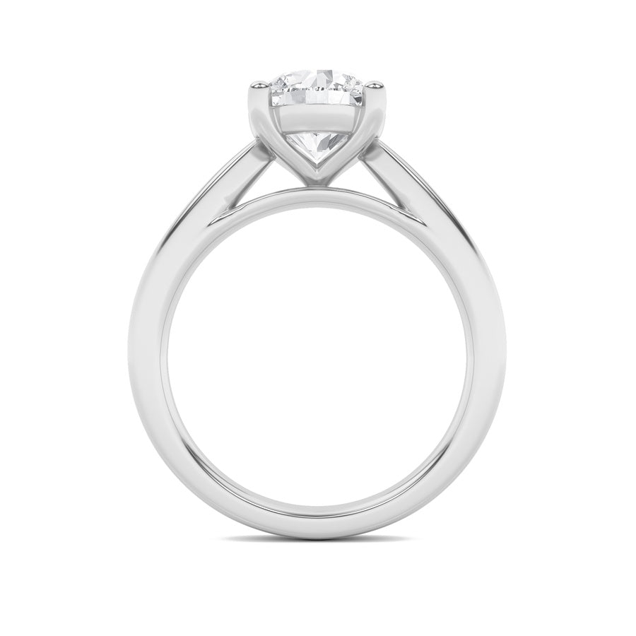 1CTW Round Shaped Lab Grown Diamond (F/VS) Insert Jacket Ring in 14K Gold