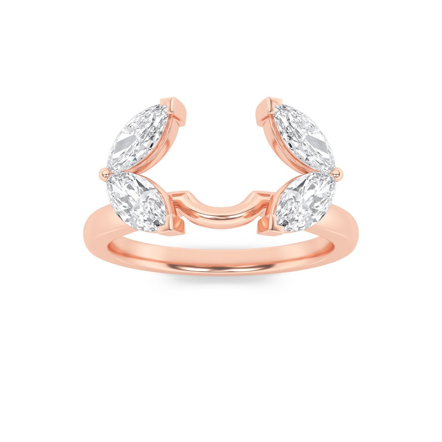 1CTW Marquise Shaped Lab Grown Diamond (F/VS) Wrap Ring in 14K Gold