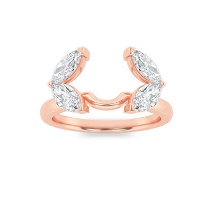 1CTW Marquise Shaped Lab Grown Diamond (F/VS) Wrap Ring in 14K Gold