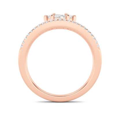 0.5CTW Marquise Shaped Lab Grown Diamond (G/VS) Fashion Ring in 10K Gold
