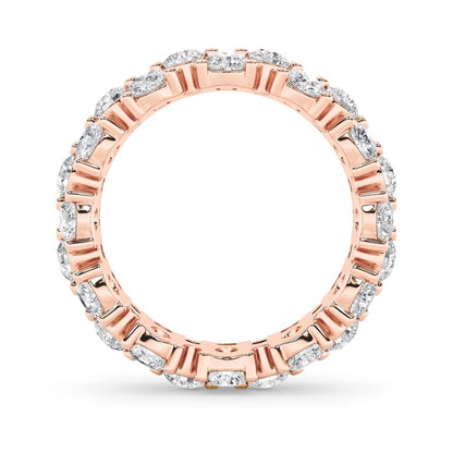 5CTW Round Shaped Lab Grown Diamond (F/VS) Eternity Band Ring in 14K Gold