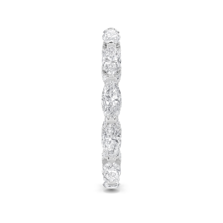 2.5CTW Marquise Shaped Lab Grown Diamond (F/VS) Eternity Band Ring in 14K Gold