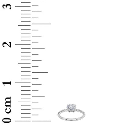 0.5CTW Oval Shaped Lab Grown Diamond (F/VS) Petite Solitaire Engagement RING in 14K Gold