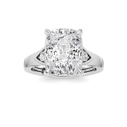 3.25CTW ELongated Cushion Lab Grown Diamond (F/VS )Ring in 14K Gold