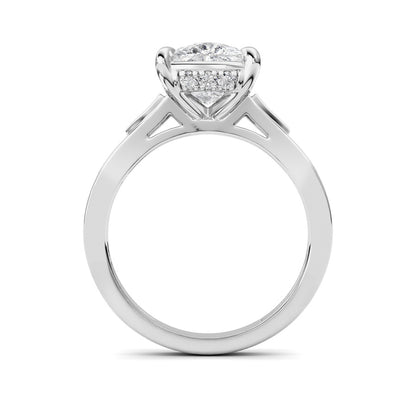 3.25CTW ELongated Cushion Lab Grown Diamond (F/VS )Ring in 14K Gold