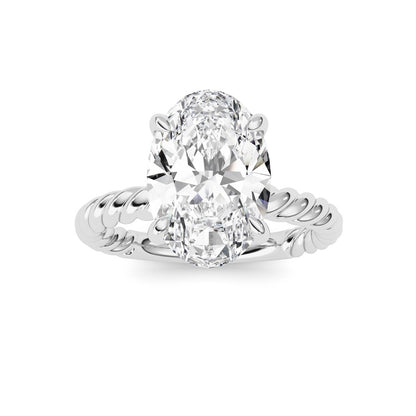 Oval Lab Grown Diamond (F/VS ) Ring in 14K Gold