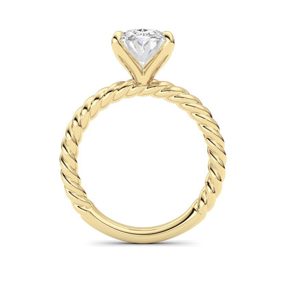 Oval Lab Grown Diamond (F/VS ) Ring in 14K Gold