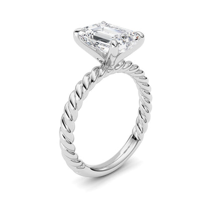 Radiant Lab Grown Diamond (F/VS ) Ring in 14K Gold