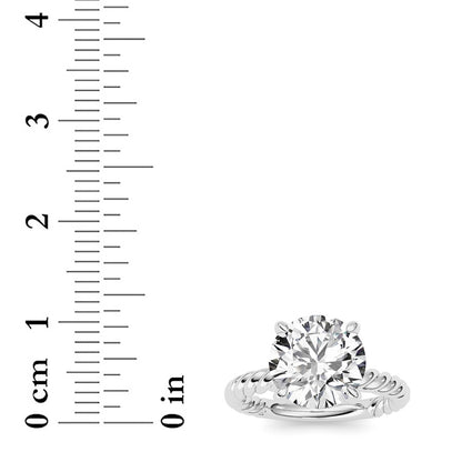 Round Lab Grown Diamond (F/VS ) Ring in 14K Gold