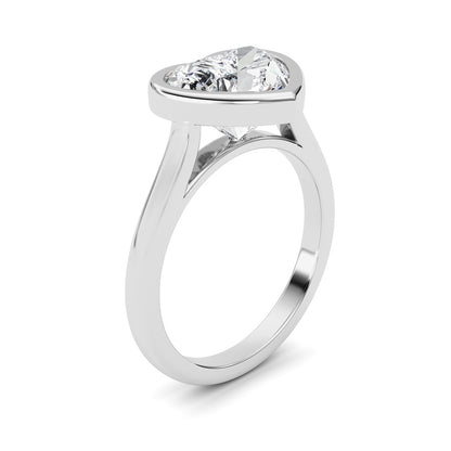Heart Lab Grown Diamond (F/VS ) Ring in 14K Gold